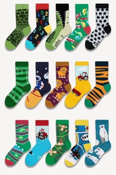 10'lu Gizemli Sürpriz Kutu Karma Erkek Çocuk Çorap Set