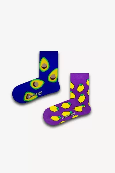 2'li Limon Renkli Çocuk Çorap Set