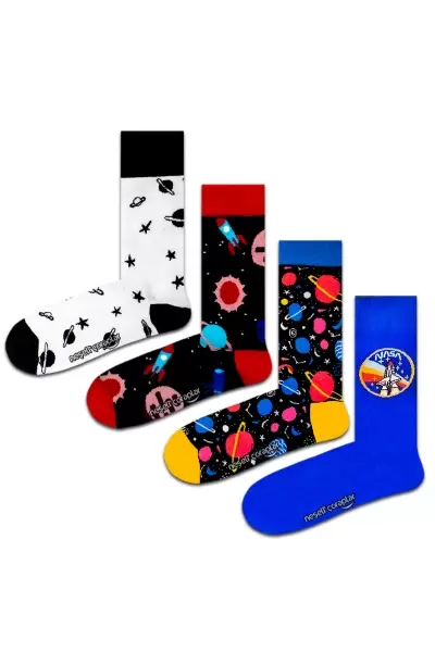 4'lü Uzay Renkli Çorap Set