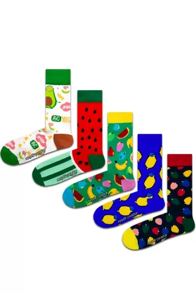 5'li Fruits Renkli Çorap Set