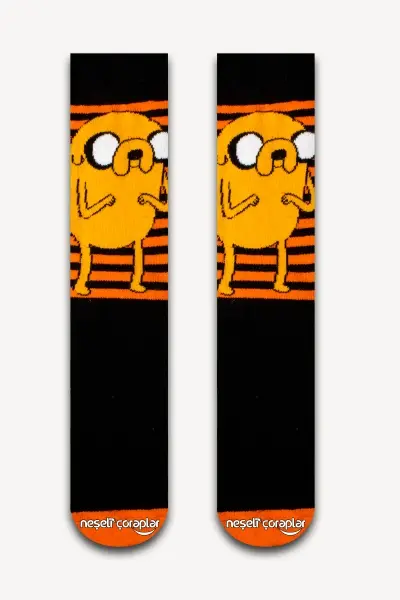Adventure Time Jake Renkli Kadın Çorap