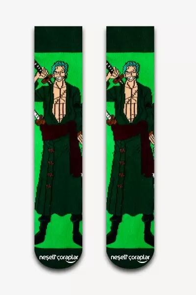Anime Roronoa Zoro Renkli Erkek Çorap