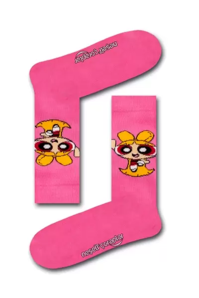 Powerpuff Girls Blossom Renkli Kadın Çorap