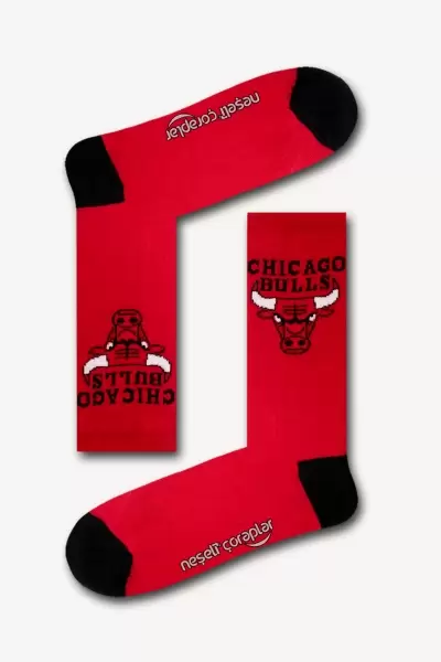 Chıcago Bulls Renkli Erkek Çorap