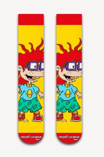 Chuckie Finster Kırmızı Renkli Erkek Çorap