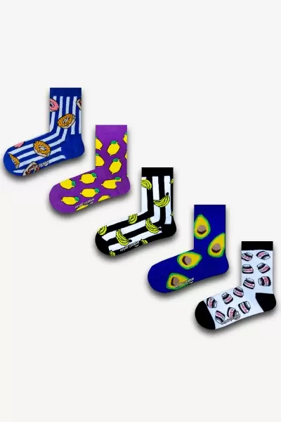 5'li Renkli Çocuk Çorap Set 4