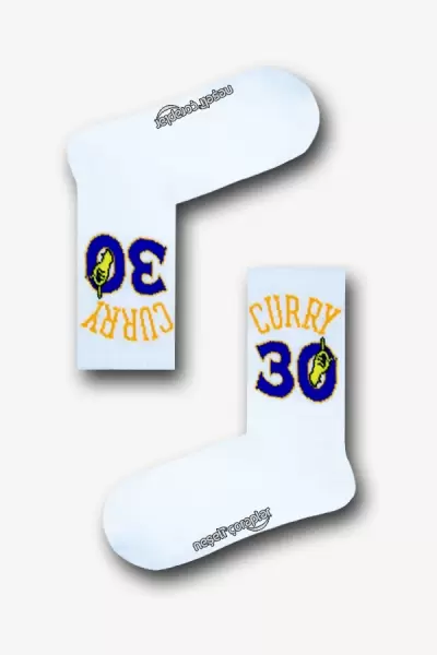 Curry 30 Yazılı Atletik Erkek Çorap