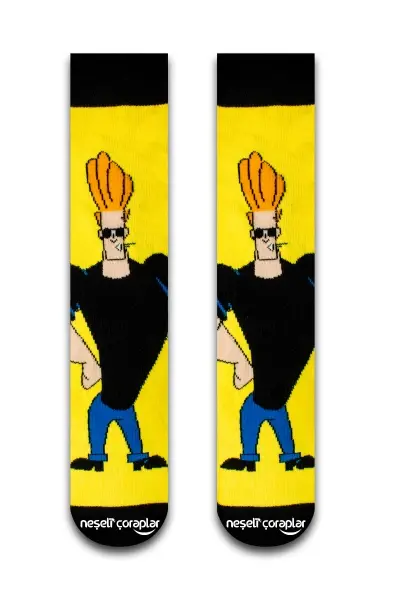 Johnny Bravo Renkli Erkek Çorap