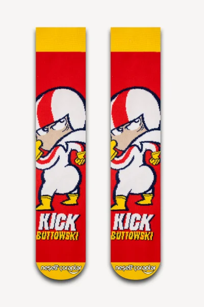 Kick Buttowski Renkli Kadın Çorap