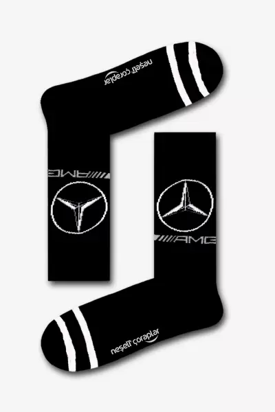 Mercedes AMG Renkli Kadın Çorap