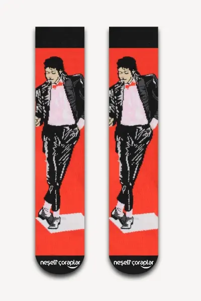 Michael Jackson Dans Renkli Kadın Çorap