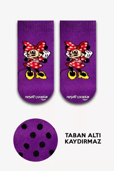 Minnie Mouse Havlu Renkli Çocuk Çorap