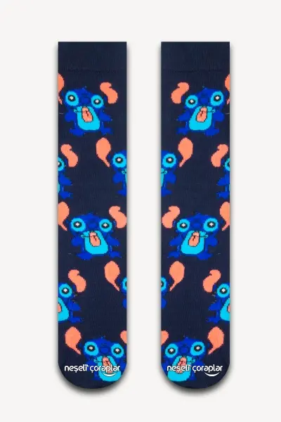 Minik Stitch Renkli Kadın Çorap