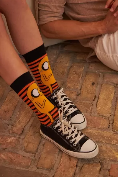 Adventure Time Jake Renkli Kadın Çorap