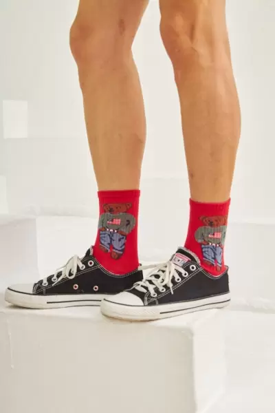 Ralph Lauren Kırmızı Atletik Erkek Çorap