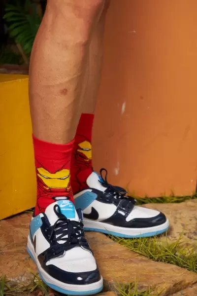 Ironman Kırmızı Renkli Erkek Çorap