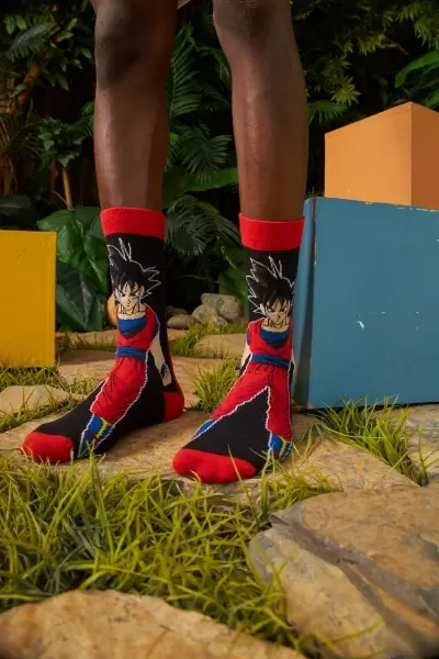 Anime Son Goku Kırmızı Renkli Erkek Çorap