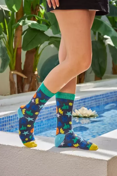 Iconlar Renkli Kadın Çorap