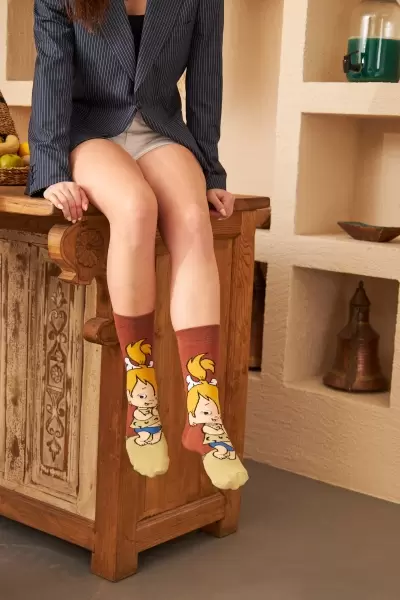 2'li Çakıl Bam Bam Renkli Çorap Set