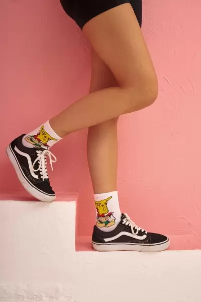 Pikachu ve Ash Atletik Kadın Çorap        