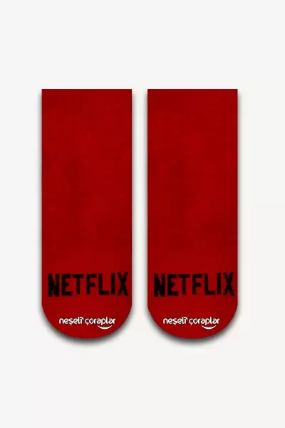 Netflix Kırmızı Erkek Patik Çorap