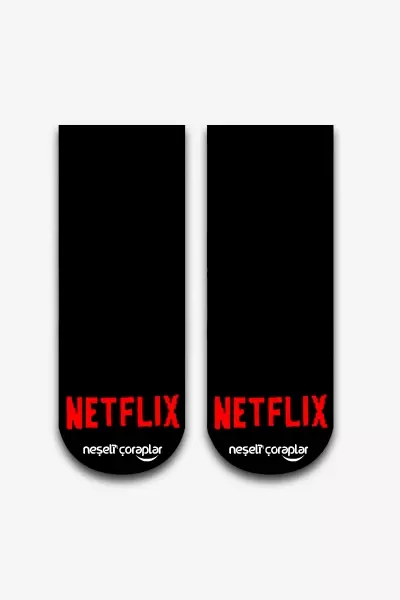 Netflix Siyah Kadın Patik Çorap