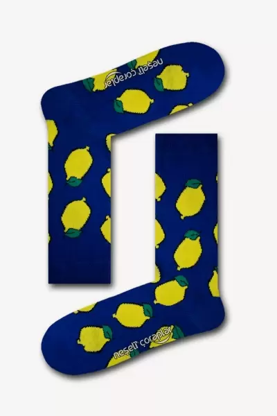 Saks Limon Renkli Kadın Çorap 