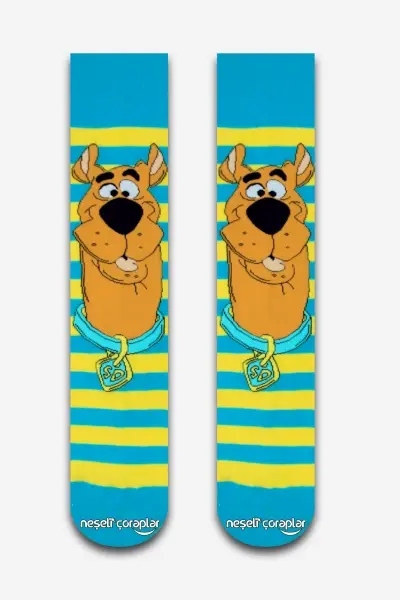 Scooby Doo Şeritli Kadın Çorap