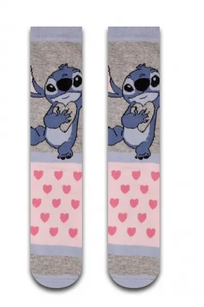 Sevimli Stitch Renkli Kadın Çorap