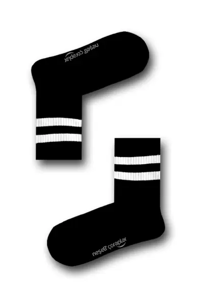 Siyah Atletik Çocuk Çorap
