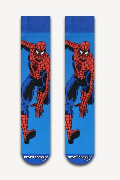 Spider-Man Mavi Renkli Erkek Çorap