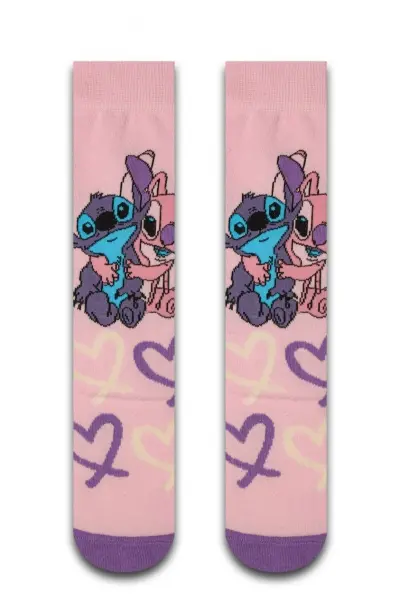 Stitch Kalpler Renkli Kadın Çorap 