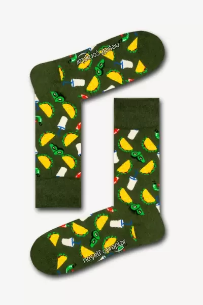 Taco Yeşil Renkli Erkek Çorap