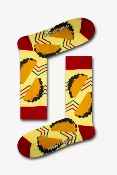 Taco Sarı Renkli Erkek Çorap