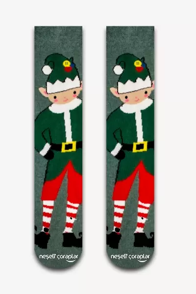 Noel Çocuk Renkli Erkek Çorap