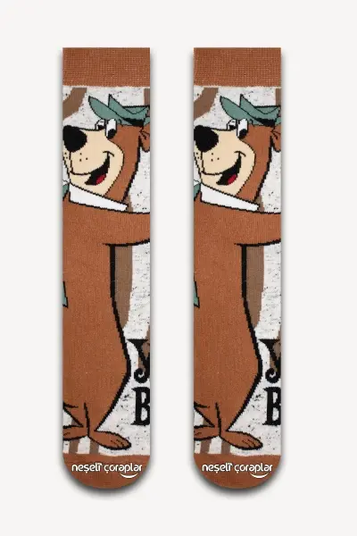 Yogi Bear Renkli Kadın Çorap