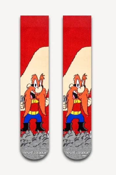 Yosemite Sam Renkli Kadın Çorap