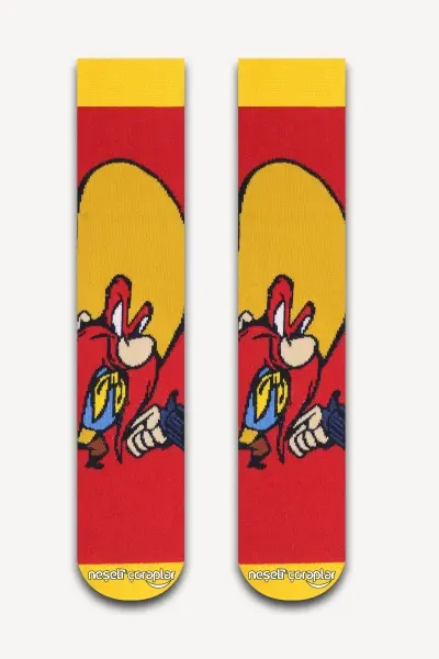 Yosemite Sam Tabanca Renkli Kadın Çorap