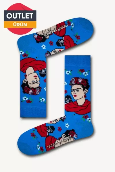 Mavi Frida Renkli Kadın Çorap 