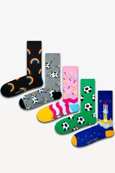 5'li Roket Renkli Çorap Set
