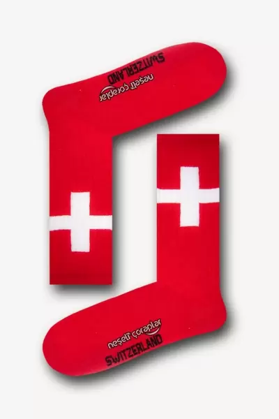 Swiss Desenli Atletik Erkek Çorap