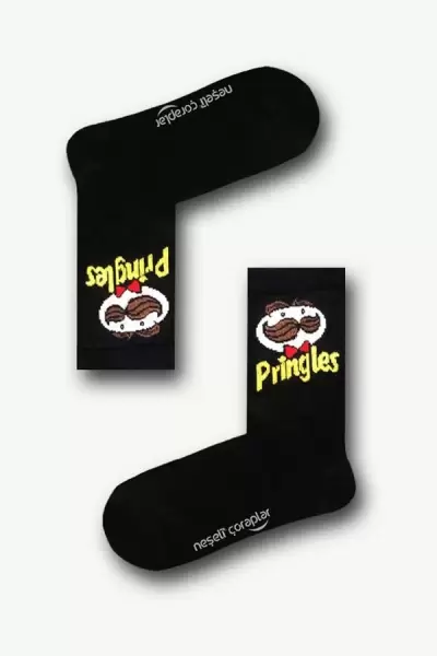 Pringles Siyah Atletik Kadın Çorap