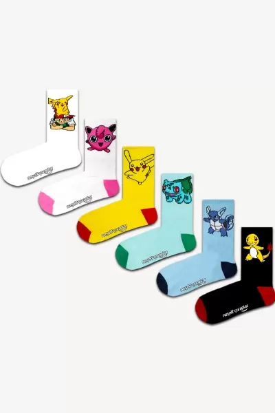 6'lı Pikachu Atletik Çorap Set