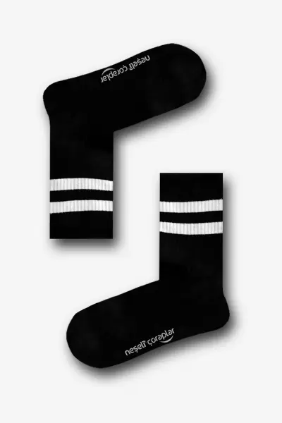 Siyah Renkli Atletik Kadın Çorap