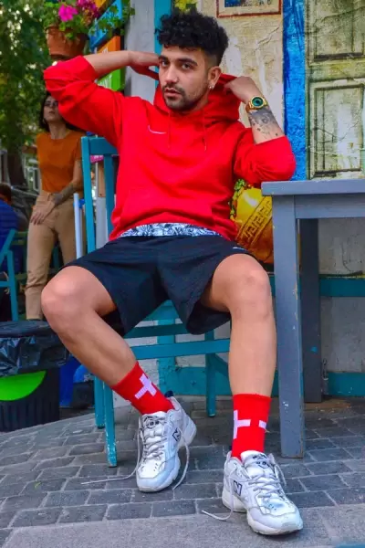 Swiss Desenli Atletik Erkek Çorap
