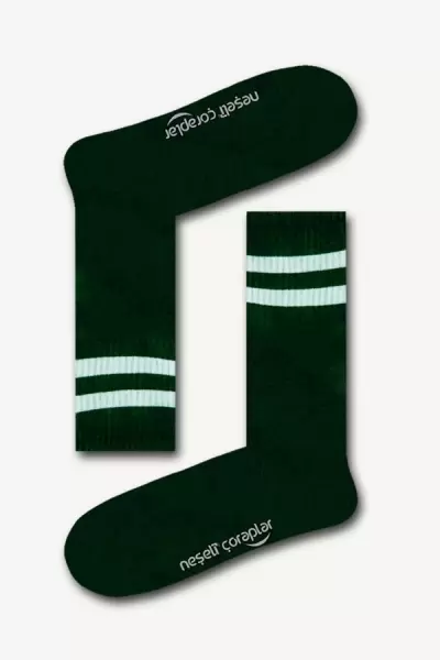 Yeşil Long Atletik Erkek Çorap