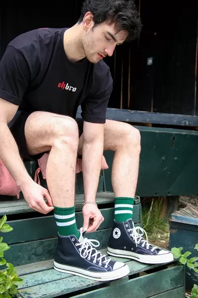 Yeşil Long Atletik Erkek Çorap
