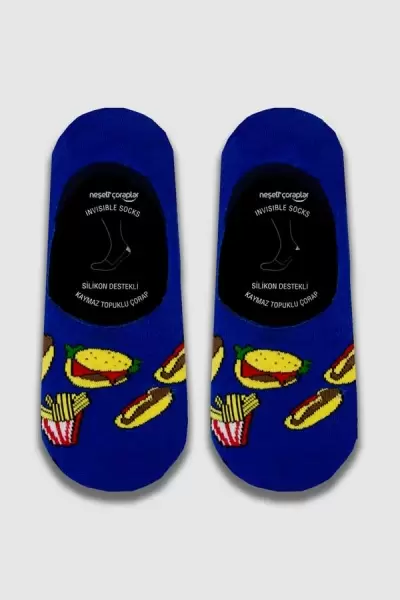 Hot Dog Desenli Babet Kadın Çorap