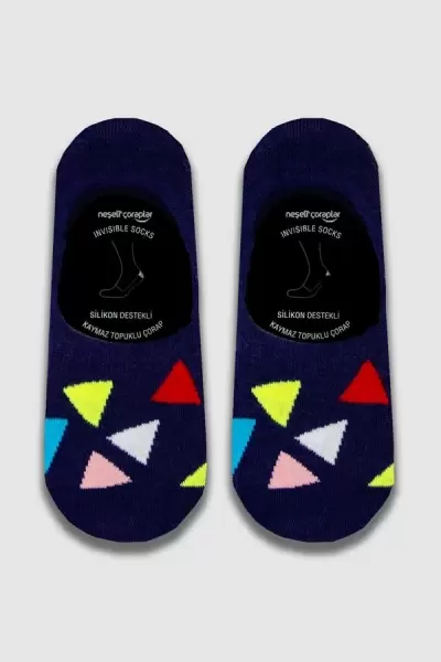 Renkli İllüminati Desenli Babet Erkek Çorap