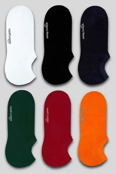 6'lı Yeşil Görünmez Sneaker Çorap Set